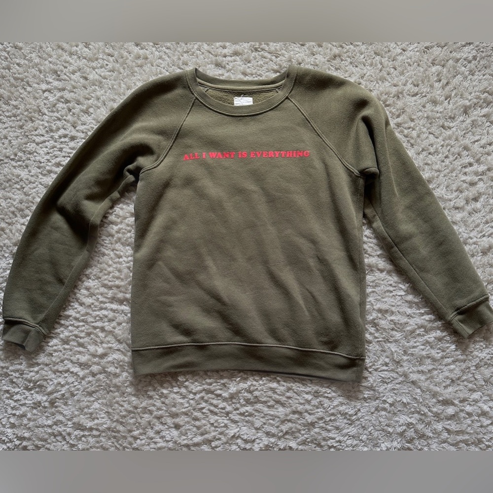 Green billabong crewneck sweater